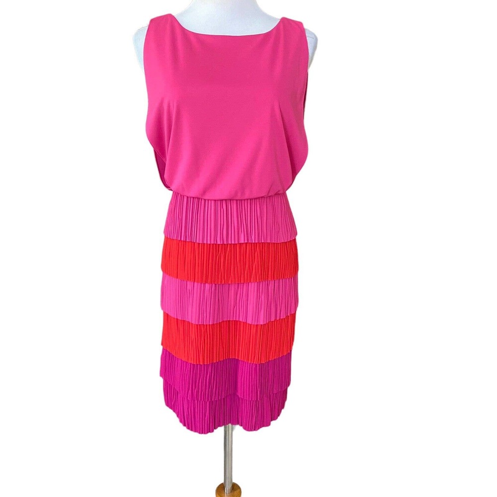 JULIA JORDAN Sleeveless Lined Raspberry Dress Size 2 Beautiful ! EUC V202